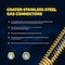 Flextron Gas Line Hose 5/8'' O.D.x36'' Len 3/4" FIP Fittings Yellow Coated Stainless Steel Flexible Connector FTGC-YC12-36O - alternate 2